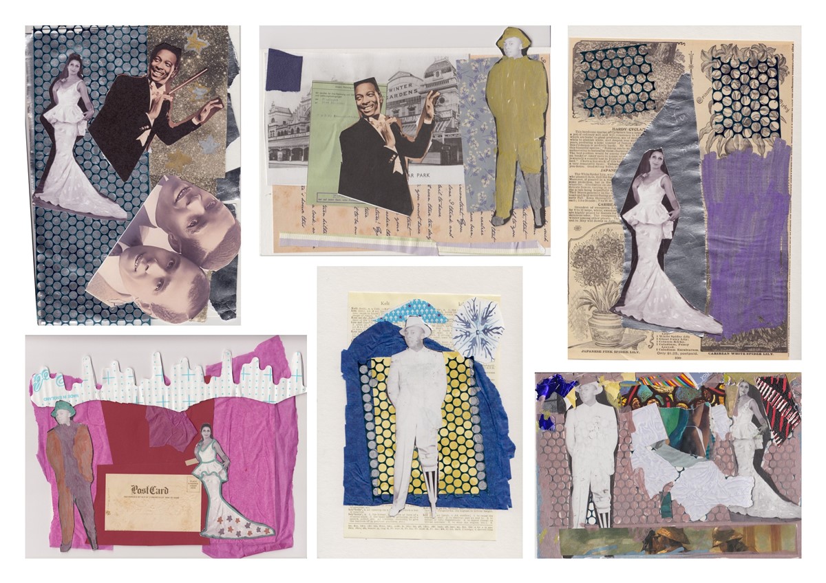 colourful collages featuring photos of black performers